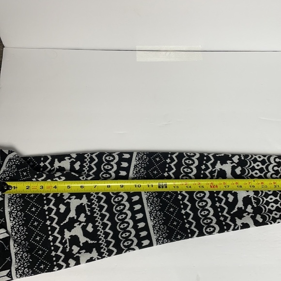 Black and Grey Warm Reindeer Leggings Size Large - Picture 7 of 10